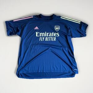 Adidas Arsenal 2020 Football Train Shirt Soccer Blue Jersey Gunners Men Size 2XL